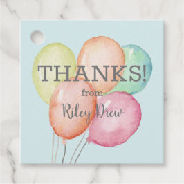 Watercolor Balloon Bunch Vielen Dank Geschenkanhänger