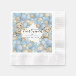 Watercolor Balloon Teddy Theme Paper Napkin Serviette