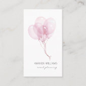 Watercolor Balloons Eventplaner Visitenkarte (Vorderseite)