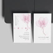 Watercolor Balloons Eventplaner Visitenkarte