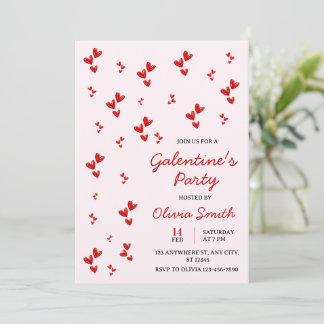 WATERCOLOR  BALLOONS GALENTINES DAY PARTY  INVITAT EINLADUNG