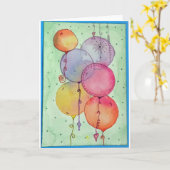 WATERCOLOR BALLOONS KARTE (Gelbe Blume)