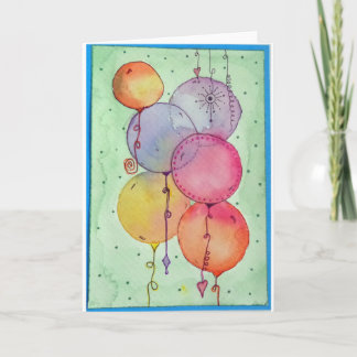 WATERCOLOR BALLOONS KARTE