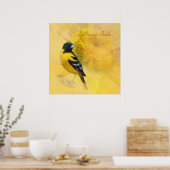 Watercolor Baltimore Oriole Poster (Küche)