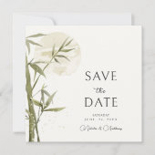 Watercolor Bamboo Save The Date (Vorderseite)
