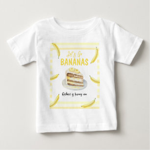 Watercolor Banana Cake Geburtstagsparty Baby T-shirt