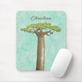 Watercolor Baobab Tree Mousepad