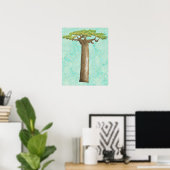 Watercolor Baobab Tree Poster (Heimbüro)