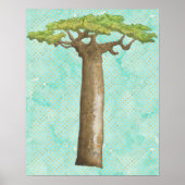 Watercolor Baobab Tree Poster (Vorne)