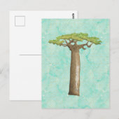 Watercolor Baobab Tree Postkarte (Vorne/Hinten)