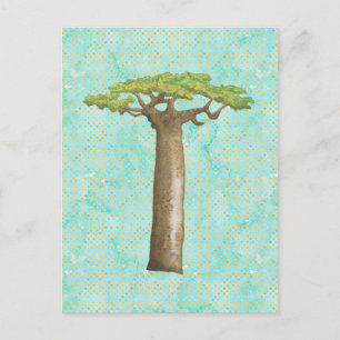 Watercolor Baobab Tree Postkarte