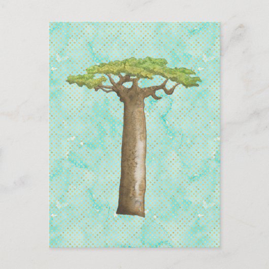 Watercolor Baobab Tree Postkarte (Vorderseite)