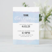 WATERCOLOR Bar Bat Mitzvah Reply Empfang Card Einladung (Stehend Vorderseite)