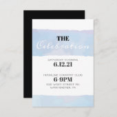 WATERCOLOR Bar Bat Mitzvah Reply Empfang Card Einladung (Vorne/Hinten)
