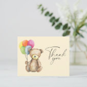 Watercolor Bären elegant Danke Karte (Stehend Vorderseite)