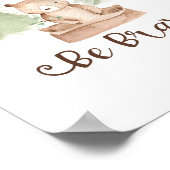 Watercolor Bären Waldfreunde sind tapferes Kinderz Poster (Ecke)