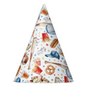 Watercolor Baseball Birthday Party Hat Partyhütchen (Links)