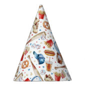 Watercolor Baseball Birthday Party Hat Partyhütchen (Rechts)