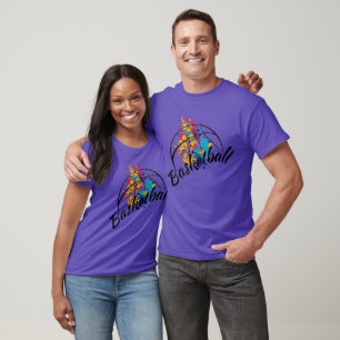 Watercolor Basketball Womens T-Shirt