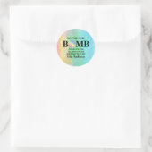 Watercolor Bath Bomb Birthday Sticker (Tasche)