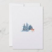 Watercolor-Bäume-Weihnachtskarte Einladung (Rückseite)