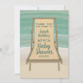 Watercolor Beach Baby Dusche Danke Karte (Vorderseite)