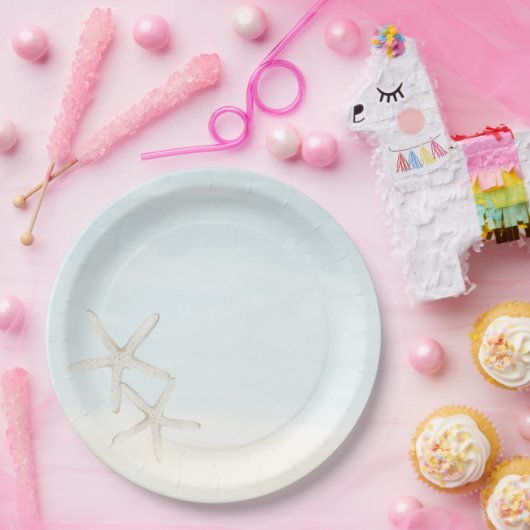 Watercolor Beach Bachelorette Party Weekend Pappteller (Party)