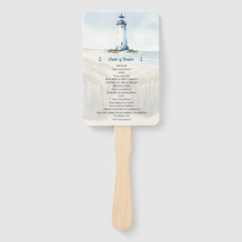 Watercolor Beach, Coastal New England Wedding Fächer