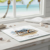 Watercolor Beach Crab, custom Schneidebrett