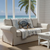 Watercolor Beach Crab Decke