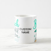 Watercolor Beach Day Best Day Mug Kaffeetasse (Mittel)
