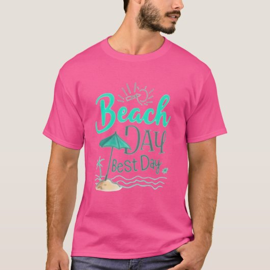 Watercolor Beach Day Best Day  T-Shirt (Vorderseite)