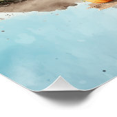 Watercolor Beach Erntedank Poster (Ecke)