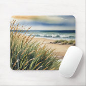 Watercolor Beach Grass Mousepad (Mit Mouse)