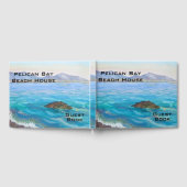 Watercolor Beach House Zuhause Gästebuch (Voll)