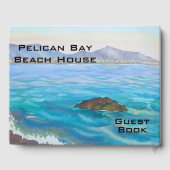 Watercolor Beach House Zuhause Gästebuch (Rückseite)