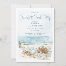 Watercolor Beach Junggeselinnen-Abschied Einladung