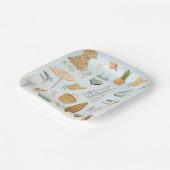 Watercolor Beach Junggeselinnen-Abschied Wochenend Pappteller (Gewinkelt)