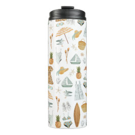 Watercolor Beach Junggeselinnen-Abschied Wochenend Thermosbecher