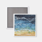 Watercolor Beach Magnet (Vorderseite/Rückseite)