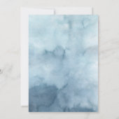 Watercolor Beach Monogram Wedding Wappen Einladung (Rückseite)