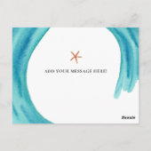 Watercolor Beach - neue Adresse Postkarte (Rückseite)