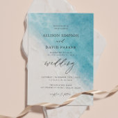 Watercolor Beach Ocean Costal Hochzeit Einladung