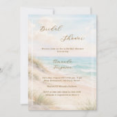 Watercolor beach sand dunes Bridal Shower Einladung (Vorderseite)
