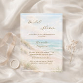 Watercolor beach sand dunes Bridal Shower Einladung