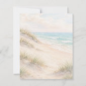 Watercolor beach sand dunes wedding invitation (Rückseite)