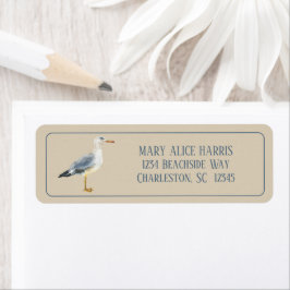 Watercolor Beach Seagull Personalized