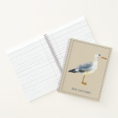 Watercolor Beach Seagull Personalized Notizblock (Innenseite)