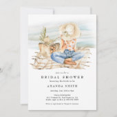 Watercolor Beach Sommer Tropisches Brautparty Einladung (Vorderseite)