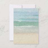 Watercolor Beach Starfish Wedding RSVP Einladung (Rückseite)